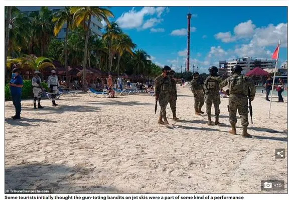 墨西哥坎昆突爆槍擊 5男子衝向海灘狂開槍 人們瘋狂尖叫逃命