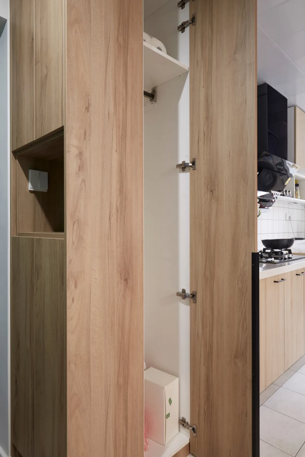 拆掉客廳改兩居，46㎡墨綠小家更高階，愛了