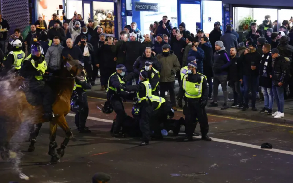 熱刺-西漢姆衝突中5人被捕，有人甚至在衝突中襲擊急救人員