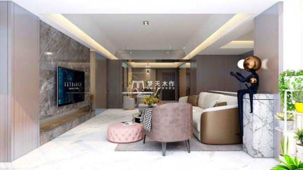夢天木作·格調樣板間丨99m²新現代輕奢，奢華有度，時尚精緻家