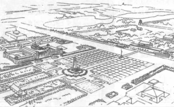 58年，天安門廣場重新修建，毛主席問周總理：能不能容納100萬人