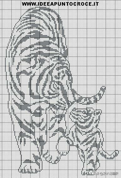 猛虎萌虎 31款老虎主題圖案圖解（2022虎年毛衣圖案集）