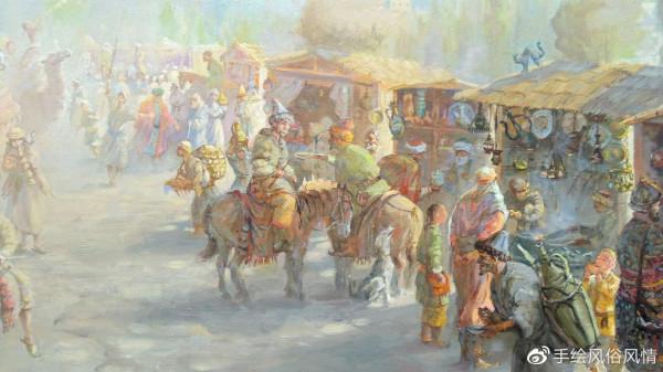古絲綢之路-哈薩克風俗畫欣賞