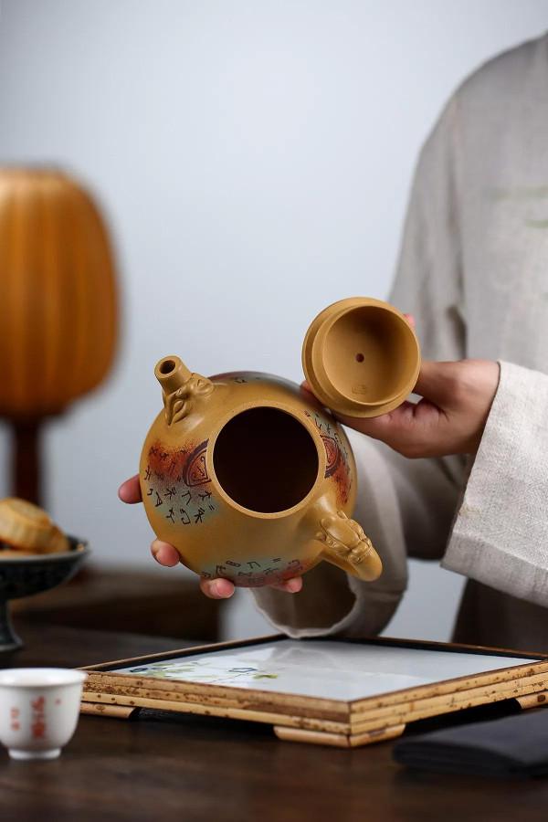 「霸王龍瓢」李啟山（準國工）350CC珍品原礦黃段泥