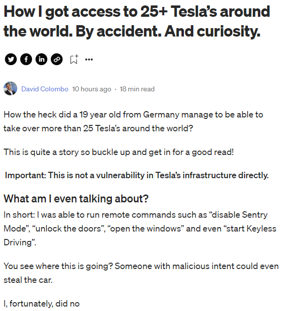 TeslaMate漏洞致數十輛特斯拉電動汽車可被遠端訪問