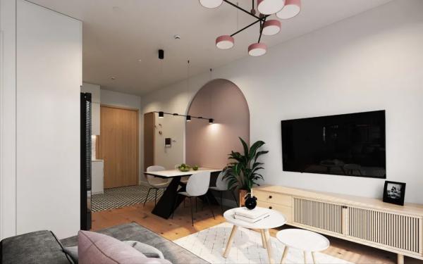 70平方簡約北歐風小戶型，白色+原木色，顏值滿分