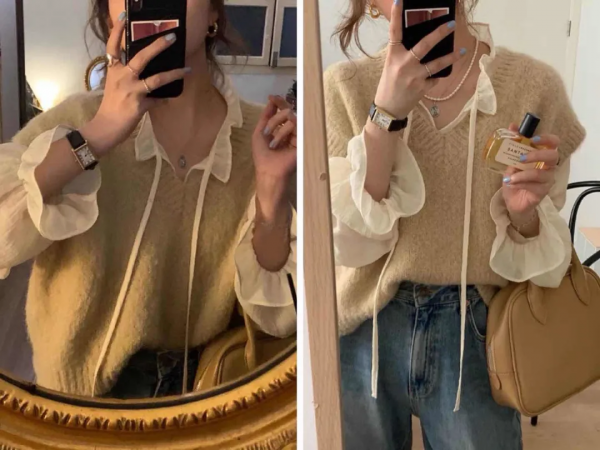 襯衫搭毛背心才是純欲天花板吧