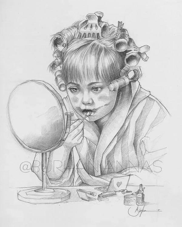 大師的瘋狂繪畫線條、美麗的線條