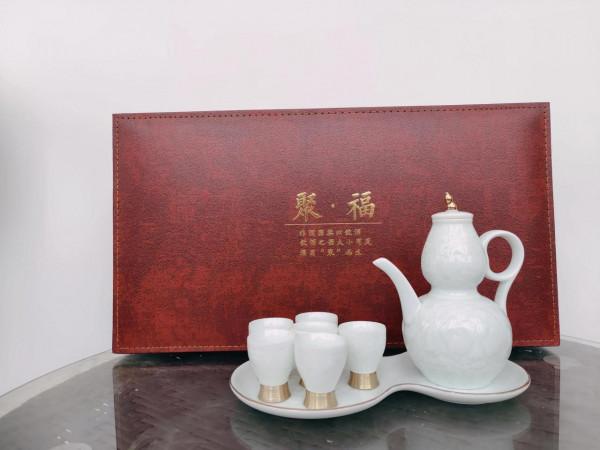 年貨酒具禮品套裝測評：來自意叄陶瓷聚福酒具，顏值高且實用性好