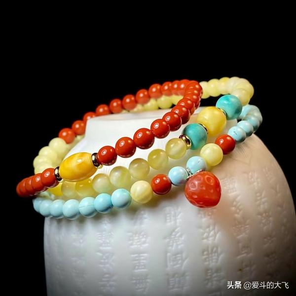 自配的文玩手串，女生絕美繞手神器