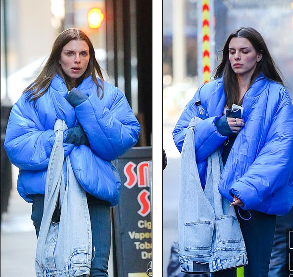 坎爺和新歡分手！茱莉亞穿藍色麵包服出街心情大好，才戀愛一個月