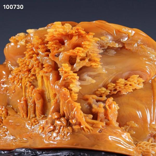 清代 極品田黃石人物故事山子擺件規格：高7.5cm長14cm寬8.5cm