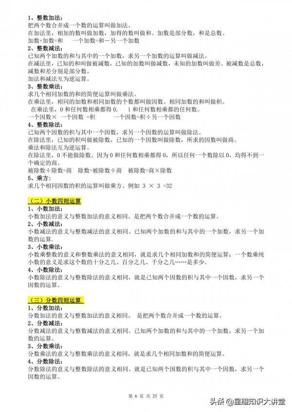 （超詳）小學數學知識點歸納彙總，趕緊為孩子收藏吧