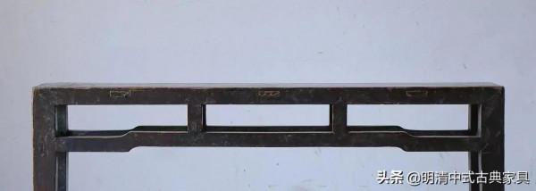 清中期榆木雙人凳