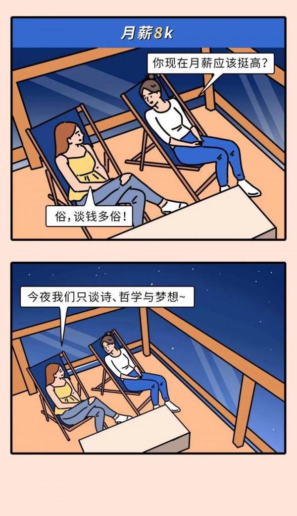 漫畫:月薪8千vs月薪2萬vs月薪10萬的朋友圈 漫畫:月薪8千vs月薪2萬vs月薪10萬的朋友圈