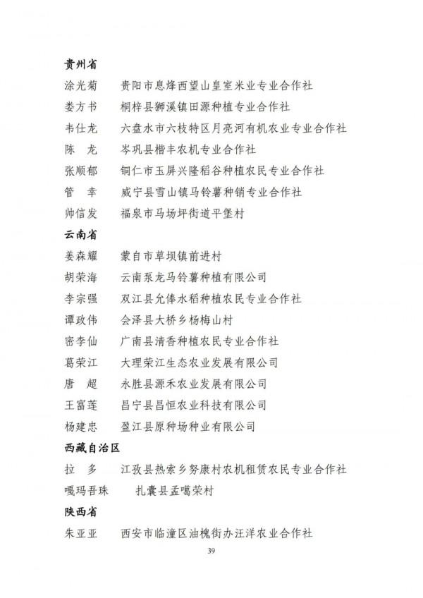 公示丨全國糧食生產先進集體和先進個人擬表彰物件 公示丨全國糧食生產先進集體和先進個人擬表彰物件