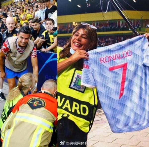被C羅射門擊中的工作人員：看到他我瞬間就不疼了