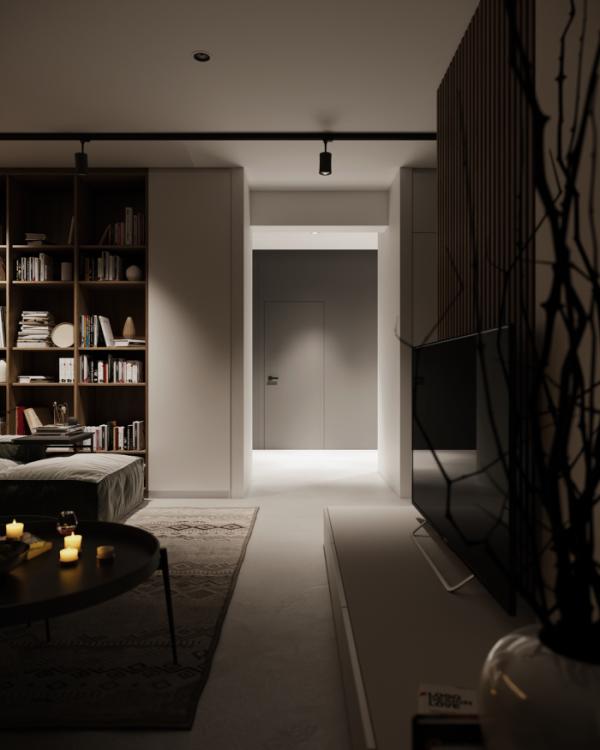 極簡主義，白色主調使得整體更加舒適、簡單、整潔