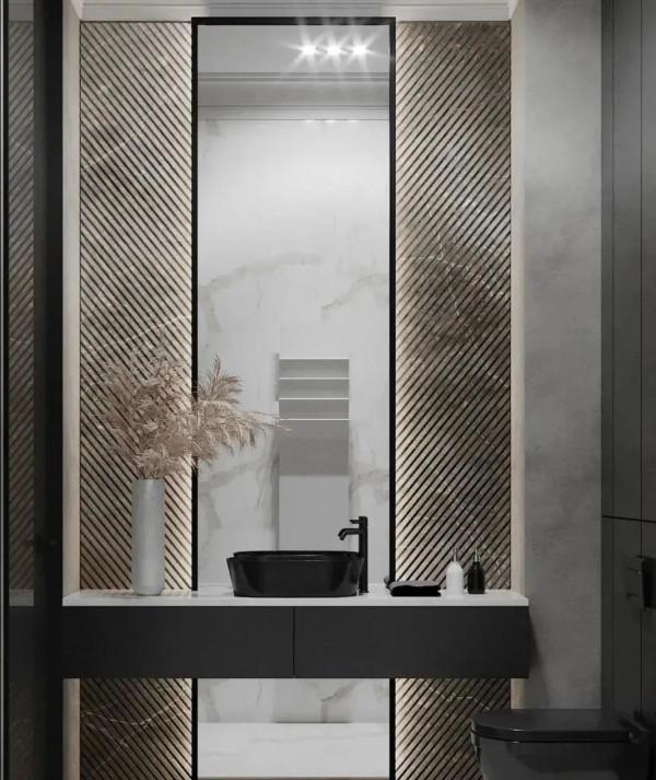 大理石衛生間設計，簡約輕奢