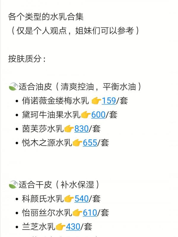 水乳大戶這些年來的寶藏水乳