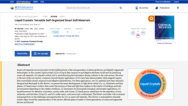 科研最新進展！液晶智慧材料領域的東大智慧