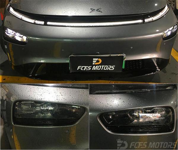 愛車小鵬P7深圳升級鐳射大燈，LEDD大燈改裝效果分享