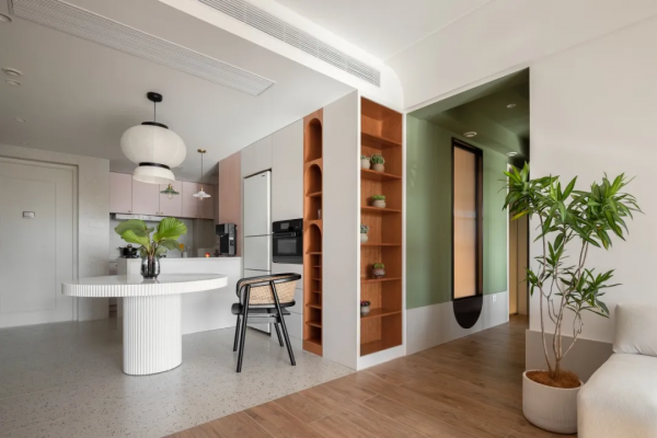 100㎡簡約北歐風格新房裝修，入戶+餐邊櫃絕了