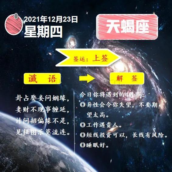 12月23日(星期四)所有星座運勢推測 12月23日(星期四)所有星座運勢推測