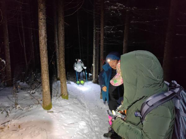 成驢之路：一日大寺，雪厚路長，路線：光頭山-大寺-高冠峪