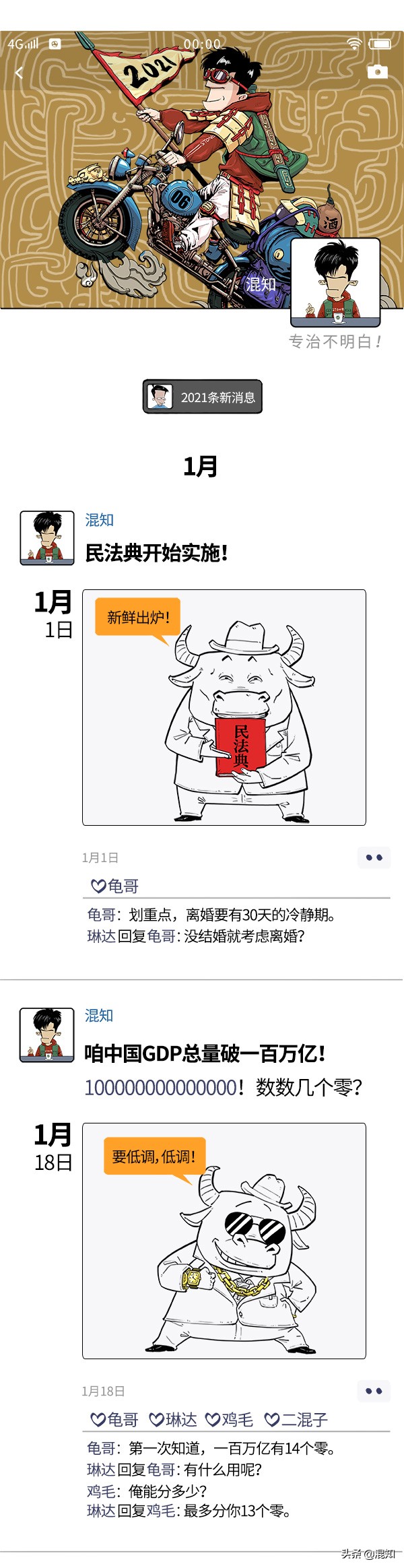 漫畫2021大事記：今年都發生哪些大事？來刷刷混知朋友圈吧