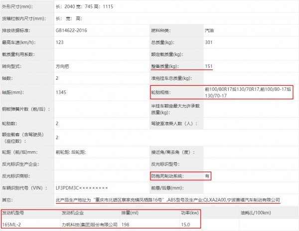 力帆KPV150改款，大運推出踏板車，虎年第一期工信部新車彙總