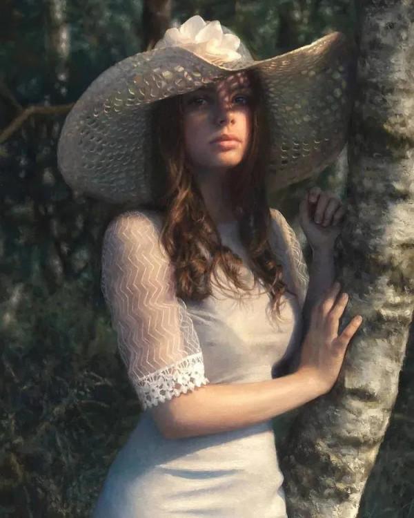 畫家的模特兒和畫像同框你見過嗎？