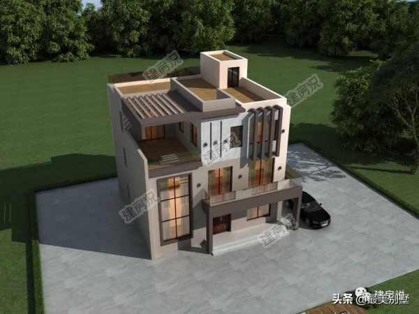 這款現代風別墅，成功引起了我的注意，2022建房小目標