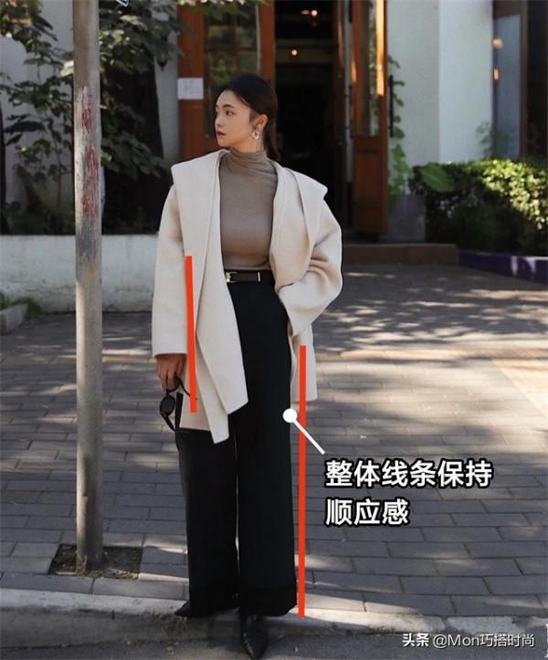 牛仔褲收起來吧！今年流行的毛呢大衣，配形體褲，妥妥的顯瘦顯高