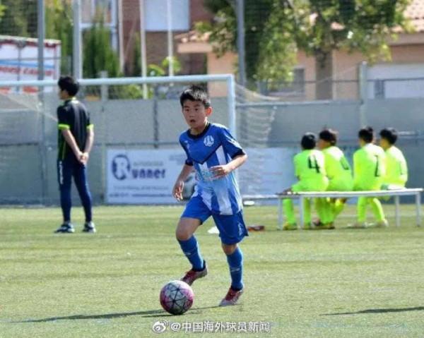 「出場」中國海外球員田慕遠，在西班牙U14比賽出場