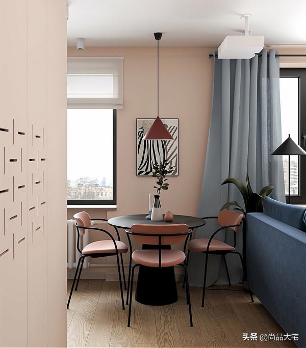 單親媽媽和8歲女兒的35㎡公寓，配色讓人賞心悅目，時尚又溫馨