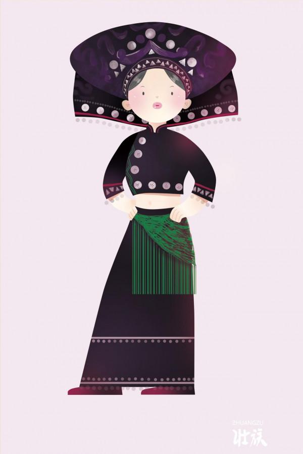 中國各民族傳統服飾｜插畫 簡直不要太可愛（第4期）