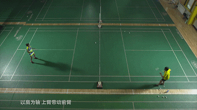 羽毛球正手劈對角線，讓你穩中求勝