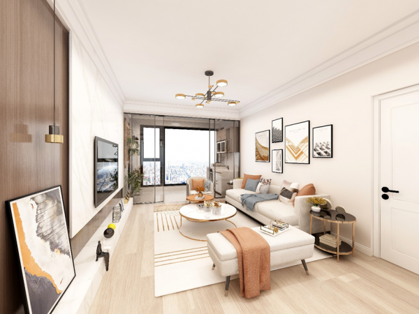 120㎡現代簡約風，溫柔色系的簡約之家