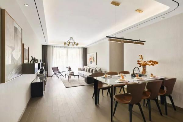 129㎡現代輕奢，自然舒適的中性色，華麗精緻的檔次