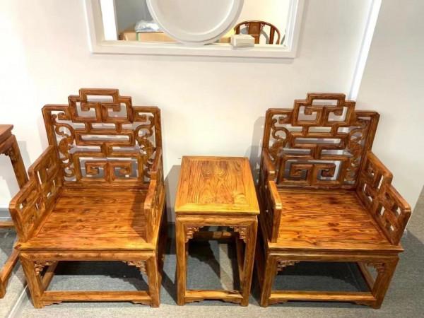 海南黃花梨「福壽雙全太師椅沙發十二件套」