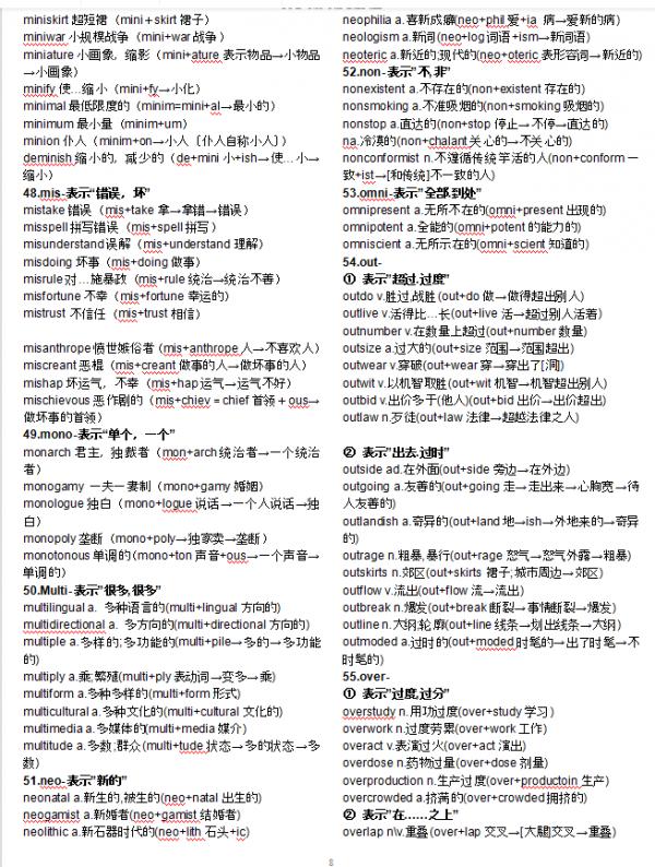 高考英語詞根詞綴記憶大全(超詳細)幫你快速擴充套件詞彙量 高考英語詞根詞綴記憶大全(超詳細)幫你快速擴充套件詞彙量