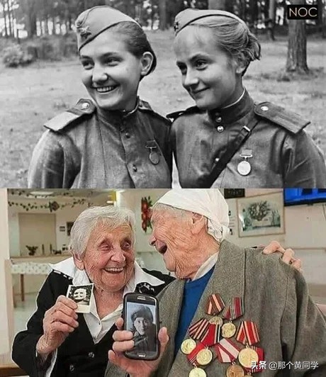 老照片對比，感受時光的變化