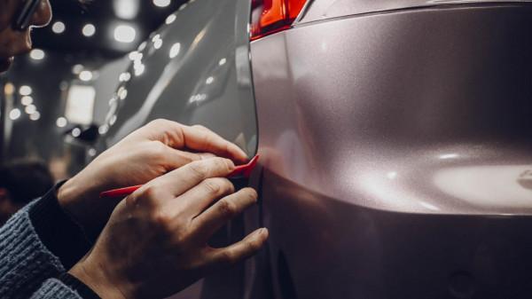 蘇州無二汽車貼膜丨奧迪A5改色冰梅粉