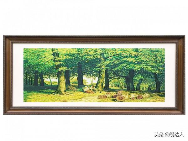 蘇繡寶應繡亂針繡適合客廳別墅中式裝修風格的刺繡裝飾畫