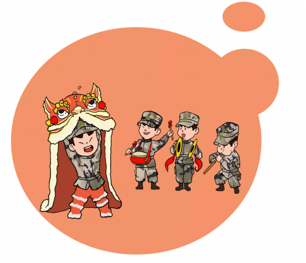 今夜，明月與彩燈輝映，輕輕照在哨位上