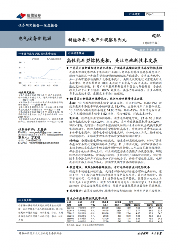 「產業報告」新能源車三電產業：關注電池新技術發展