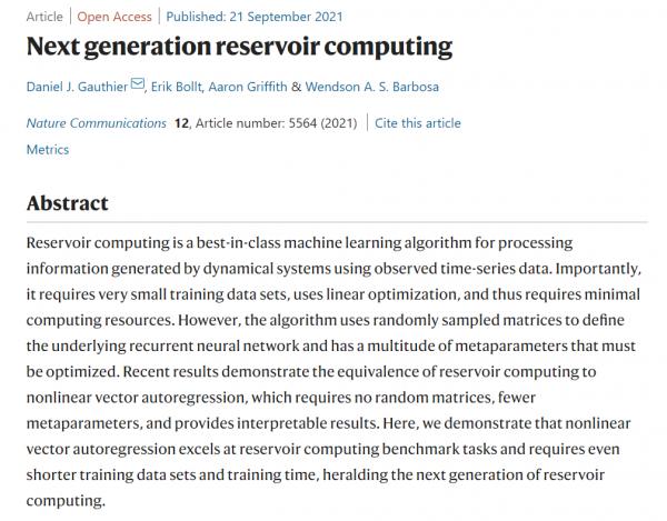 儲備池計算新突破：神經元更少，計算速度最高提升百萬倍