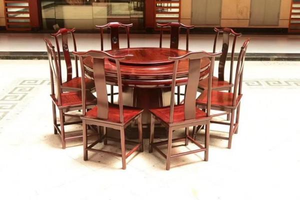 素面圓餐桌九件套