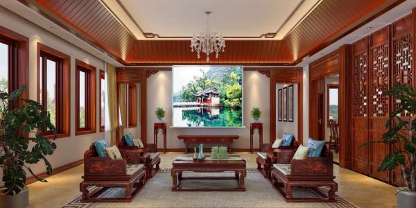 難怪中式風越來越流行，215㎡中式紅木別墅，處處都藏著高階感